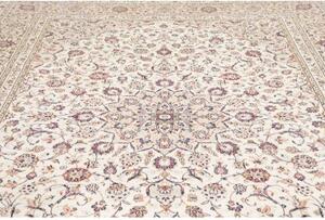 Tappeto Kashan Medaglione Floreale Avorio Blu Scuro 240x340 Cm