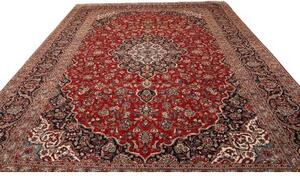 Tappeto Ardakan Medaglione Floreale Rosso Blu Scuro 306x427 Cm