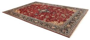 Tappeto Sarough Medaglione Floreale Rosso Blu Scuro 250x350 Cm