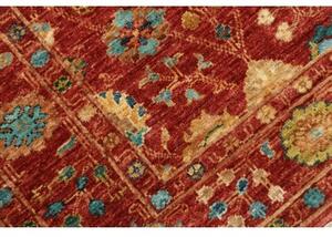Tappeto Zigler Fine Stilizzato Rosso Ruggine Azzurro 80x114 Cm