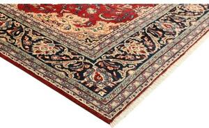 Tappeto Sarough Medaglione Floreale Rosso Blu Scuro 250x350 Cm