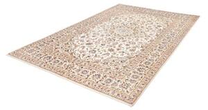 Tappeto Kashan Medaglione Floreale Avorio Blu Scuro 192x293 Cm