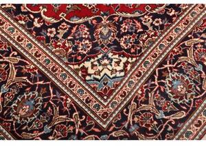 Tappeto Ardakan Medaglione Floreale Rosso Blu Scuro 200x303 Cm