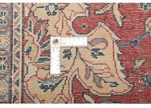 Tappeto Sarough Medaglione Floreale Rosso Blu Scuro 250x350 Cm