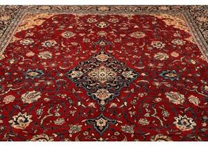 Tappeto Sarough Medaglione Floreale Rosso Blu Scuro 250x350 Cm