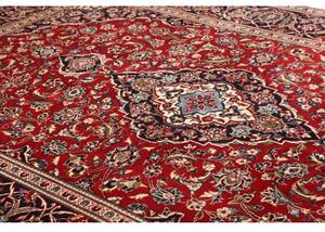 Tappeto Ardakan Medaglione Floreale Rosso Blu Scuro 200x303 Cm