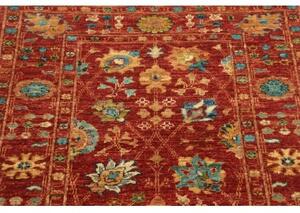 Tappeto Zigler Fine Stilizzato Rosso Ruggine Azzurro 80x114 Cm