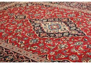 Tappeto Ardakan Medaglione Floreale Rosso Blu Scuro 195x300 Cm