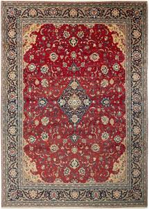 Tappeto Sarough Medaglione Floreale Rosso Blu Scuro 250x350 Cm