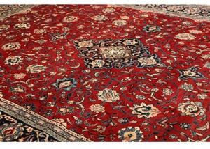 Tappeto Sarough Medaglione Floreale Rosso Blu Scuro 250x350 Cm