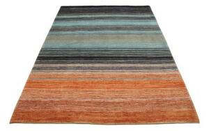 Tappeto Cromopura Geometrico Arancione Blu 170x247 Cm