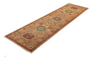 Tappeto Kazak Fine Geometrico Beige Rosso Corsia 74x251 Cm