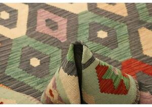 Tappeto Kilim Geometrico Verde Menta Multicolore 170x244 Cm