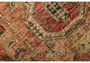 Tappeto Kazak Fine Geometrico Beige Rosso Corsia 74x251 Cm