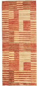 Tappeto Mosaic Geometrico Rosso Mattone Beige 81x200 Cm