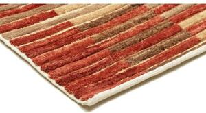 Tappeto Mosaic Geometrico Rosso Mattone Beige 81x200 Cm