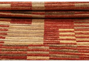 Tappeto Mosaic Geometrico Rosso Mattone Beige 81x200 Cm