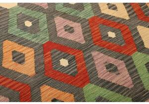 Tappeto Kilim Geometrico Verde Menta Multicolore 170x244 Cm