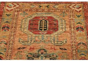 Tappeto Kazak Fine Geometrico Beige Rosso Corsia 74x251 Cm