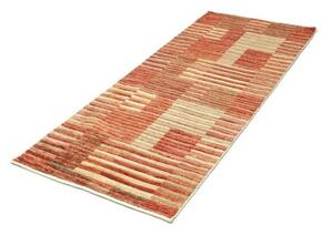 Tappeto Mosaic Geometrico Rosso Mattone Beige 81x200 Cm