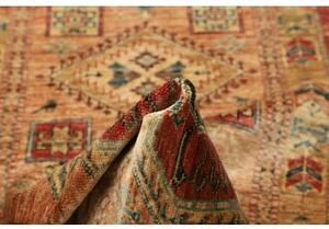 Tappeto Kazak Fine Geometrico Beige Rosso Corsia 74x251 Cm