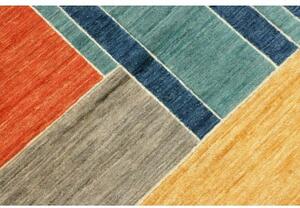 Tappeto Mosaic Geometrico Arancione Blu 196x286 Cm
