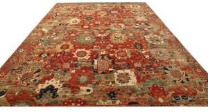 Tappeto Zigler Fine Stilizzato Rosso Ruggine Verde Salvia 274x355 Cm