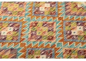 Tappeto Kilim Geometrico Multicolore Beige 103x155 Cm