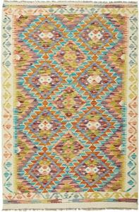 Tappeto Kilim Geometrico Multicolore Beige 103x155 Cm