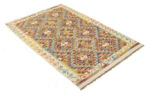 Tappeto Kilim Geometrico Multicolore Beige 103x155 Cm