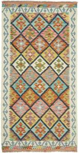 Tappeto Kilim Stilizzato Avorio Multicolore 99x200 Cm