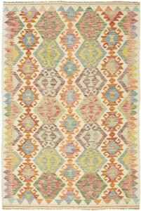 Tappeto Kilim Geometrico Avorio Multicolore 120x179 Cm
