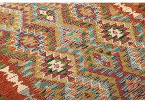 Tappeto Kilim Geometrico Ruggine Multicolore 153x208 Cm