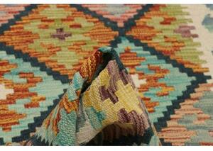 Tappeto Kilim Stilizzato Avorio Multicolore 99x200 Cm