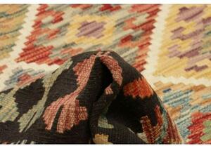Tappeto Kilim Geometrico Marrone Scuro Multicolore 196x297 Cm