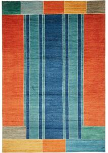 Tappeto Mosaic Geometrico Arancione Blu 196x286 Cm