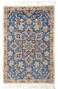 Tappeto Nain 9la Medaglione Floreale Blu Beige 62x93 Cm
