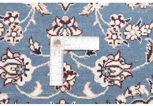 Tappeto Nain 9la Medaglione Floreale Blu Azzurro Avorio 80x117 Cm