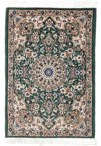 Tappeto Nain 9la Medaglione Floreale Verde Avorio 63x92 Cm