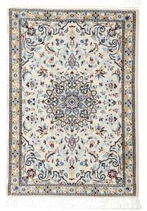Tappeto Nain 9la Medaglione Floreale Avorio Blu 62x89 Cm