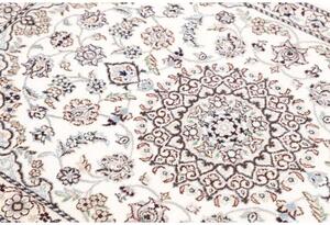 Tappeto Nain 9la Medaglione Floreale Avorio Marrone 81x125 Cm