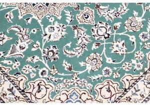 Tappeto Nain 9la Medaglione Floreale Verde Acqua Avorio 90x127 Cm