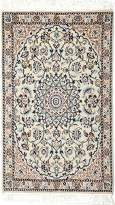 Tappeto Nain 9la Medaglione Floreale Avorio Blu 60x96 Cm