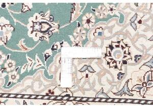 Tappeto Nain 9la Medaglione Floreale Verde Petrolio Avorio 80x122 Cm