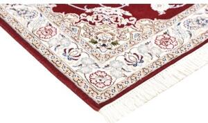 Tappeto Nain 9la Medaglione Floreale Rosso Avorio 105x150 Cm