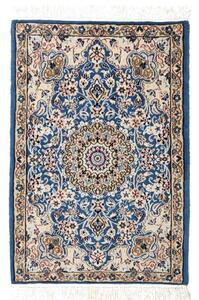 Tappeto Nain 9la Medaglione Floreale Blu Avorio 60x90 Cm