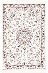 Tappeto Nain 9la Medaglione Floreale Avorio Marrone 81x125 Cm
