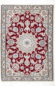 Tappeto Nain 9la Medaglione Floreale Rosso Avorio 65x95 Cm