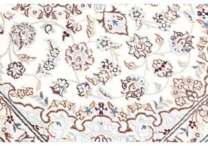 Tappeto Nain 9la Medaglione Floreale Avorio Blu 80x120 Cm