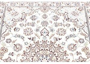 Tappeto Nain 9la Medaglione Floreale Avorio Blu 80x120 Cm